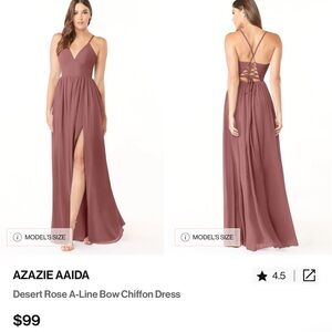 Azazie Aaida Desert Rose Chiffon Dress